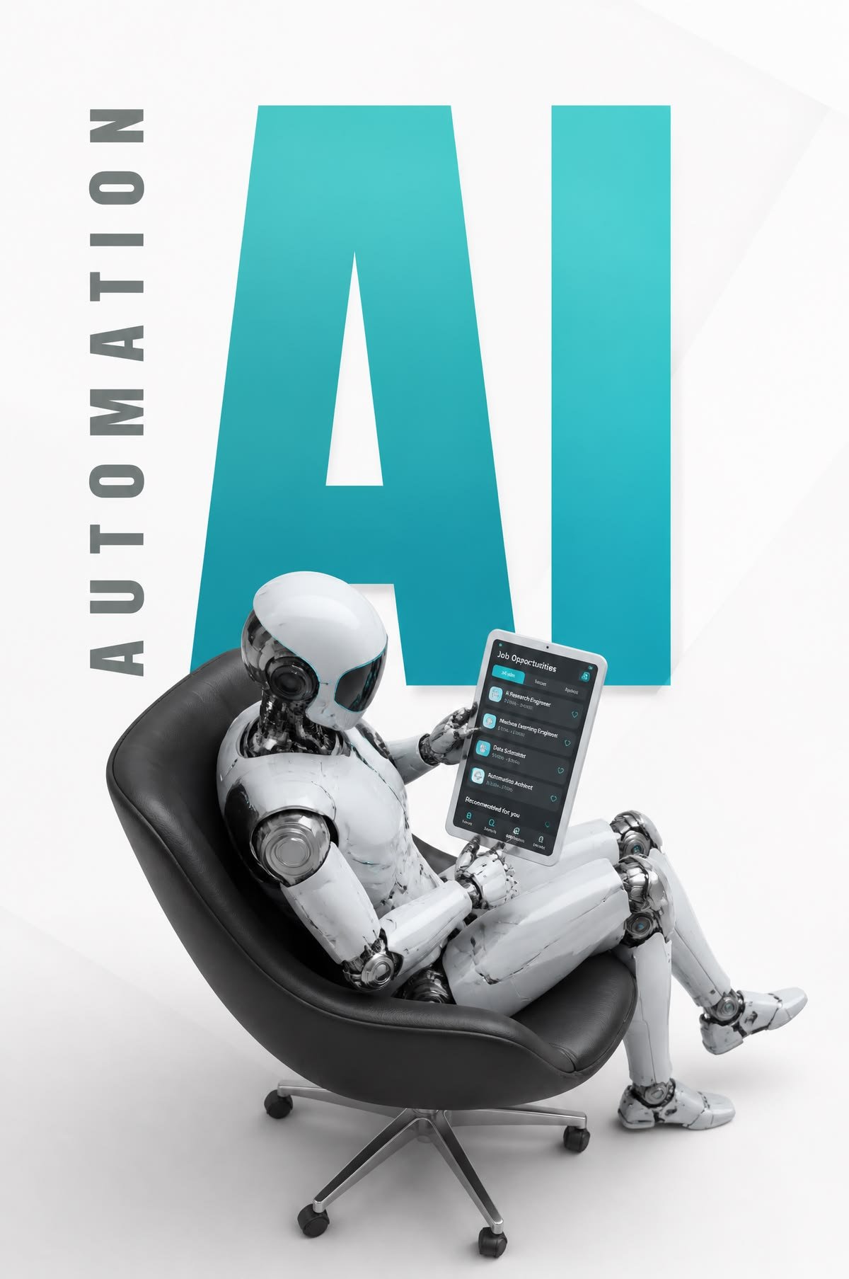 Robot con inteligencia artificial automatizando procesos administrativos de una empresa